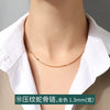 Titanium Steel Box Chain Wave Pattern Unisex Clavicle Necklace