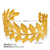 316L Stainless Steel Bracelet Butterfly Leaf Hollow Style For Women With Electroplating