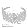 316L Stainless Steel Bracelet Butterfly Leaf Hollow Style For Women With Electroplating