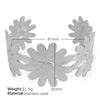 316L Stainless Steel Bracelet Butterfly Leaf Hollow Style For Women With Electroplating