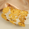 316L Stainless Steel Bracelet Butterfly Leaf Hollow Style For Women With Electroplating