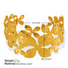 316L Stainless Steel Bracelet Butterfly Leaf Hollow Style For Women With Electroplating
