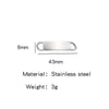 Titanium Steel Bracelet Connector Jewelry Accessories Geometric Bend Card Shape 18K Plated