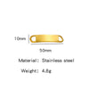 Titanium Steel Bracelet Connector Jewelry Accessories Geometric Bend Card Shape 18K Plated