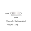 Titanium Steel Bracelet Connector Jewelry Accessories Geometric Bend Card Shape 18K Plated