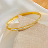 Titanium Steel Bracelet For Girls With All Over The Sky Stars Design And Diamond Electroplated Style