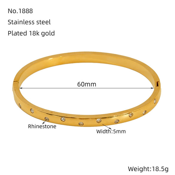 316L Stainless Steel Bracelet Geometric Design Electroplated Women's