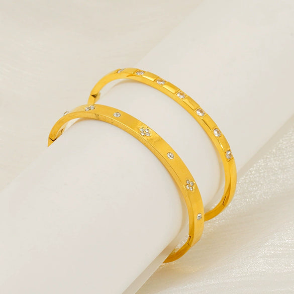 316L Stainless Steel Bracelet Geometric Design Electroplated Women's
