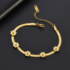 Titanium Steel Bracelet Geometric Pattern Polished For Women