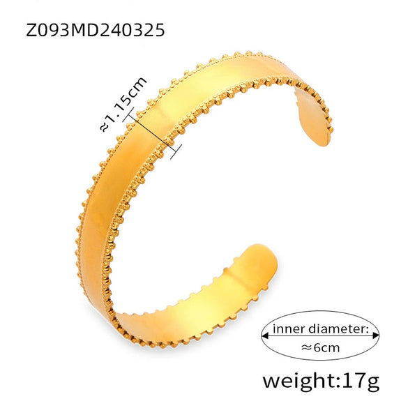 Titanium Steel Bracelet Light Luxury Highend Opening Niche Design Electroplated Hand Jewelry