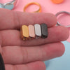 Titanium Steel Brushed Cuboid Jewelry Accessories Electroplated Diy Woven Bracelet With Round Hole Three Dimensional Beads