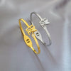 Titanium Steel Butterfly Bracelet Electroplated Retro Fashion