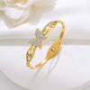 Titanium Steel Butterfly Diamond Bracelet For Women Luxury Vacuum Plated Jewelry