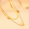Titanium Steel Butterfly Love Water Drops Bell Pattern Bracelet Necklace Earrings Jewelry For Women