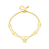 Titanium Steel Butterfly Pendant Multilayer Chain Women's Fashion Anklet