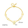 Titanium Steel Butterfly Pendant Multilayer Chain Women's Fashion Anklet