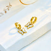 Titanium Steel Butterfly Pendant Women's Earrings With Electroplating And Animal Style