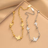 Titanium Steel Butterfly Tassel Clavicle Chain With Real Gold Plating Fashion Light Luxury Necklace For Women