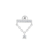 Titanium Steel Butterfly Tassel Earrings With Heart Shape Bow Tie Star Shape Electroplated Design