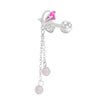 Titanium Steel Butterfly Tassel Earrings With Heart Shape Bow Tie Star Shape Electroplated Design