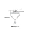 Titanium Steel Butterfly Tassel Earrings With Heart Shape Bow Tie Star Shape Electroplated Design