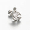 Titanium Steel Cartilage Ear Nail With Cute Bear Love Zircon Inlaid For Women