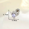 Titanium Steel Cartilage Piercing Jewelry With Angel Wings Design Set With Zircon For Women