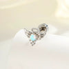 Titanium Steel Cartilage Piercing Jewelry With Angel Wings Design Set With Zircon For Women