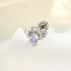 Titanium Steel Cartilage Piercing Jewelry With Angel Wings Design Set With Zircon For Women