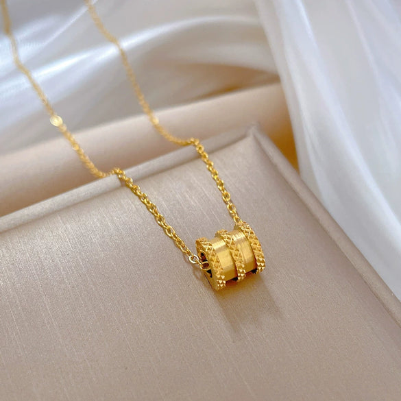 Titanium Steel Cartoon Geometric Electroplated Female Clavicle Chain Necklace