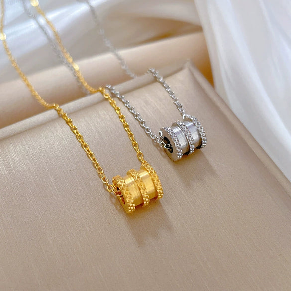 Titanium Steel Cartoon Geometric Electroplated Female Clavicle Chain Necklace
