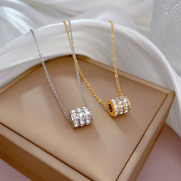 Titanium Steel Cartoon Geometric Electroplated Female Necklace