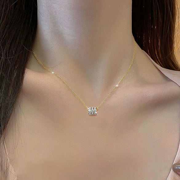 Titanium Steel Cartoon Geometric Electroplated Female Necklace