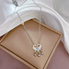 Titanium Steel Cartoon Geometric Electroplated Women's Coin Long Life Lock Fritillary Furnace Real Gold Necklace