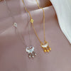 Titanium Steel Cartoon Geometric Electroplated Women's Coin Long Life Lock Fritillary Furnace Real Gold Necklace
