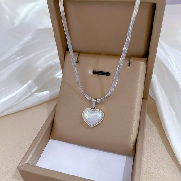 Titanium Steel Cartoon Geometric Electroplated Women's Mermaid Necklace