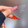 Titanium Steel Cartoon Geometric Light Luxury Microinlaid Real Gold Flower Minimalist Women's Necklace