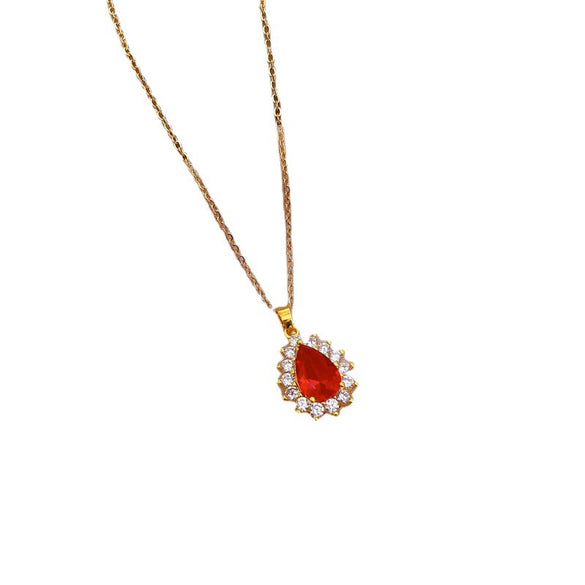 Titanium Steel Cartoon Geometric Microset Diamond Necklace For Women