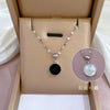 Titanium Steel Cartoon Plant Flowers Geometric Style Electroplated Cold Necklace For Women