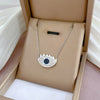 Titanium Steel Cartoon Plant Flowers Geometric Style Electroplated Cold Necklace For Women