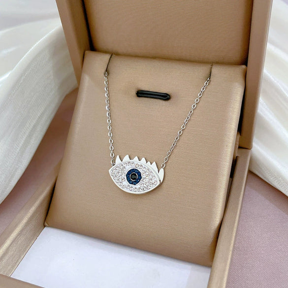 Titanium Steel Cartoon Plant Flowers Geometric Style Electroplated Cold Necklace For Women