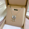 Titanium Steel Cartoon Plant Flowers Geometric Style Electroplated Cold Necklace For Women