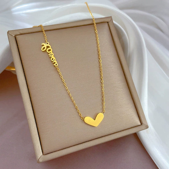 Titanium Steel Cartoon Plant Flowers Geometric Style Electroplated Cold Necklace For Women