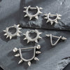 Titanium Steel Cast Geometric Pointed Cone Polishing Unisex Earrings
