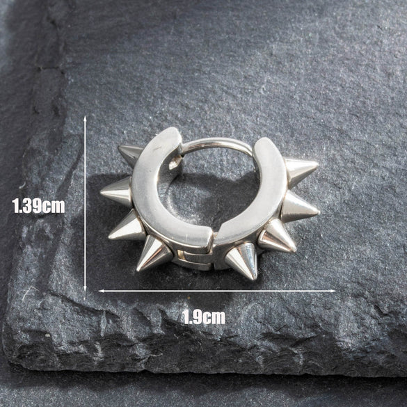 Titanium Steel Cast Geometric Pointed Cone Polishing Unisex Earrings