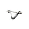 Titanium Steel Cast Geometric Pointed Cone Polishing Unisex Earrings