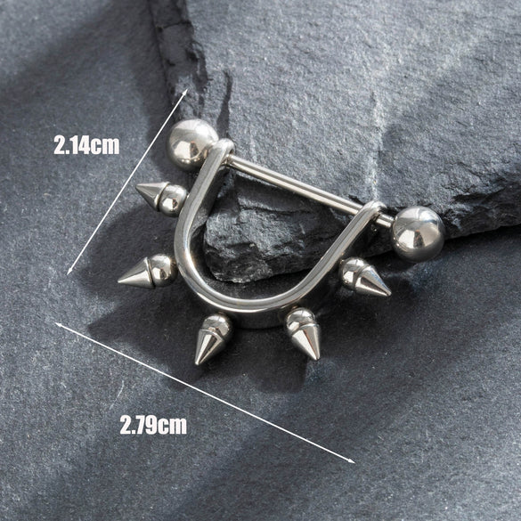 Titanium Steel Cast Geometric Pointed Cone Polishing Unisex Earrings