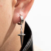 Titanium Steel Casting Cross Star High Sense Hip Hop Unisex Earrings