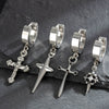 Titanium Steel Casting Cross Star High Sense Hip Hop Unisex Earrings