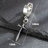 Titanium Steel Casting Cross Star High Sense Hip Hop Unisex Earrings